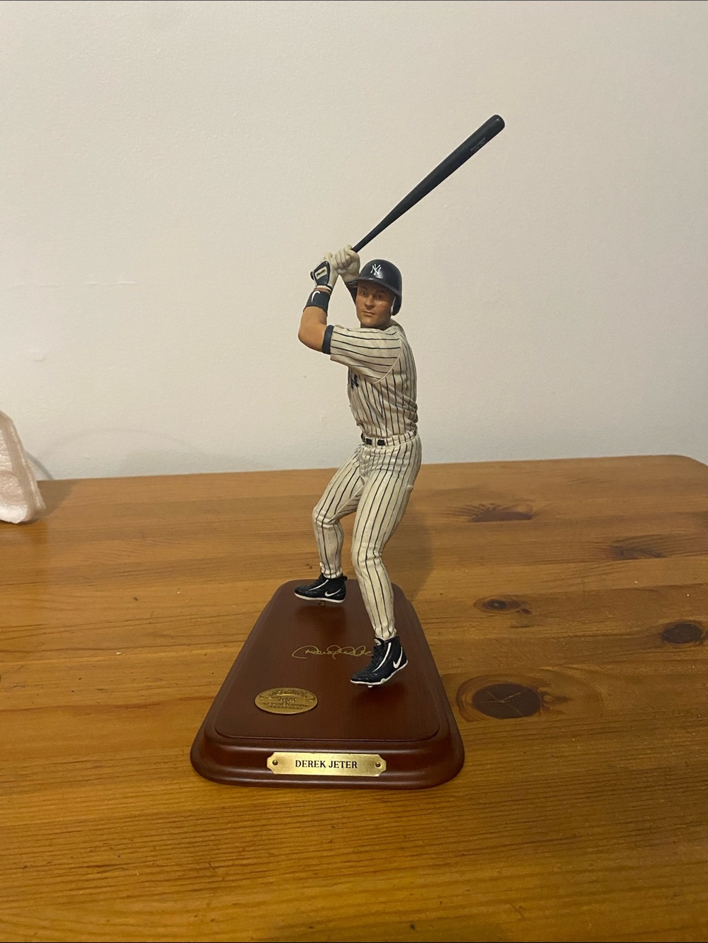Danbury Mint Derek Jeter Pinstripe Baseball Batter Figurine - White, Navy